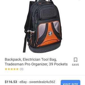Electrician tool bag